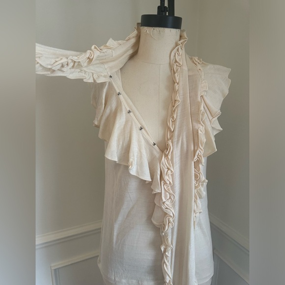 Ralph lauren 100% silk ruffle halter top blouse - Picture 4 of 8